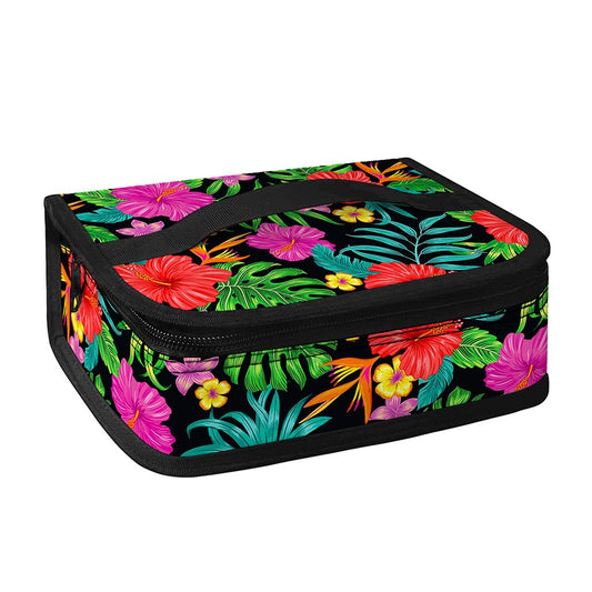 Colorful Hibiscus Flowers Pattern Print Small Lunch Bag