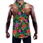Colorful Hibiscus Flowers Pattern Print Training Tank Top