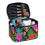 Colorful Hibiscus Flowers Pattern Print Travel Makeup Bag
