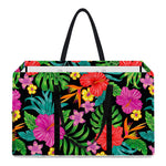 Colorful Hibiscus Flowers Pattern Print Utility Tote Bag