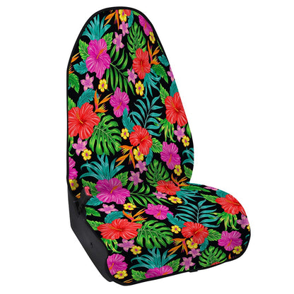 Colorful Hibiscus Flowers Pattern Print Waterproof Car Seat Cover