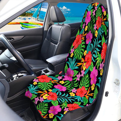 Colorful Hibiscus Flowers Pattern Print Waterproof Car Seat Cover