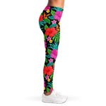 Colorful Hibiscus Flowers Pattern Print Women's Leggings