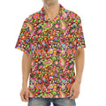 Colorful Hippie Peace Signs Print Aloha Shirt