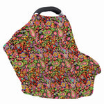 Colorful Hippie Peace Signs Print Baby Seat Cover
