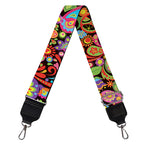 Colorful Hippie Peace Signs Print Bag Strap