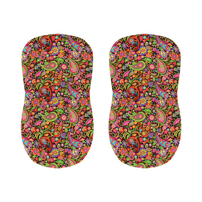 Colorful Hippie Peace Signs Print Bar Stool Covers