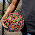 Colorful Hippie Peace Signs Print Basketball