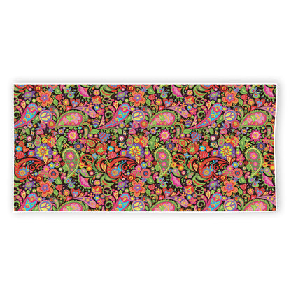 Colorful Hippie Peace Signs Print Beach Towel