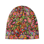 Colorful Hippie Peace Signs Print Beanie