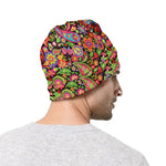 Colorful Hippie Peace Signs Print Beanie