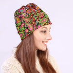 Colorful Hippie Peace Signs Print Beanie