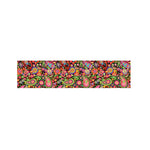 Colorful Hippie Peace Signs Print Bed Runner