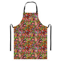 Colorful Hippie Peace Signs Print Bib Apron With Pocket