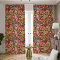 Colorful Hippie Peace Signs Print Dimout Pencil Pleat Curtains