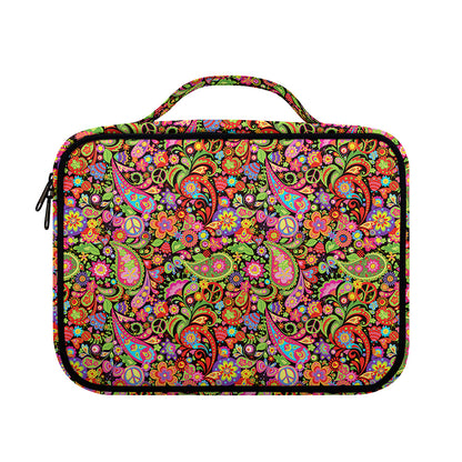 Colorful Hippie Peace Signs Print Briefcase Bible Bag