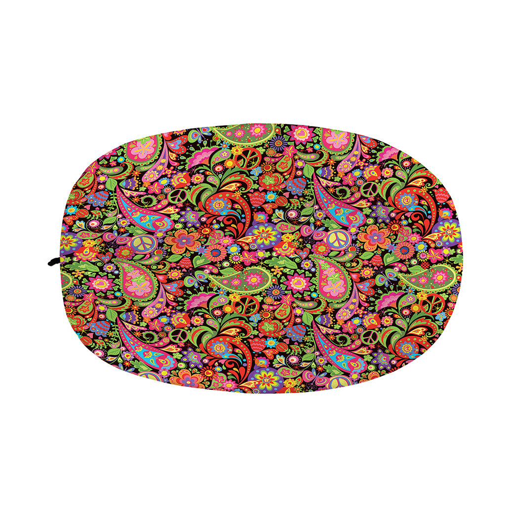Colorful Hippie Peace Signs Print Car Side Mirror Covers