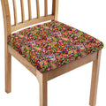 Colorful Hippie Peace Signs Print Chair Cushion Cover