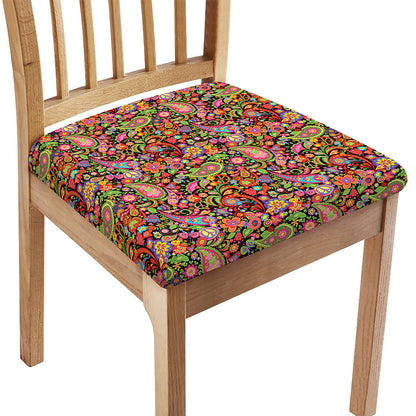 Colorful Hippie Peace Signs Print Chair Cushion Cover