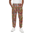 Colorful Hippie Peace Signs Print Cotton Sweatpants