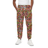 Colorful Hippie Peace Signs Print Cotton Pants