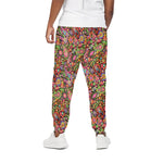 Colorful Hippie Peace Signs Print Cotton Pants