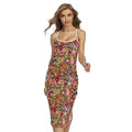 Colorful Hippie Peace Signs Print Cross Back Cami Dress