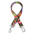 Colorful Hippie Peace Signs Print Dog Seat Belt