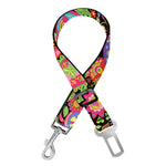 Colorful Hippie Peace Signs Print Dog Seat Belt