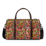 Colorful Hippie Peace Signs Print Duffle Bag