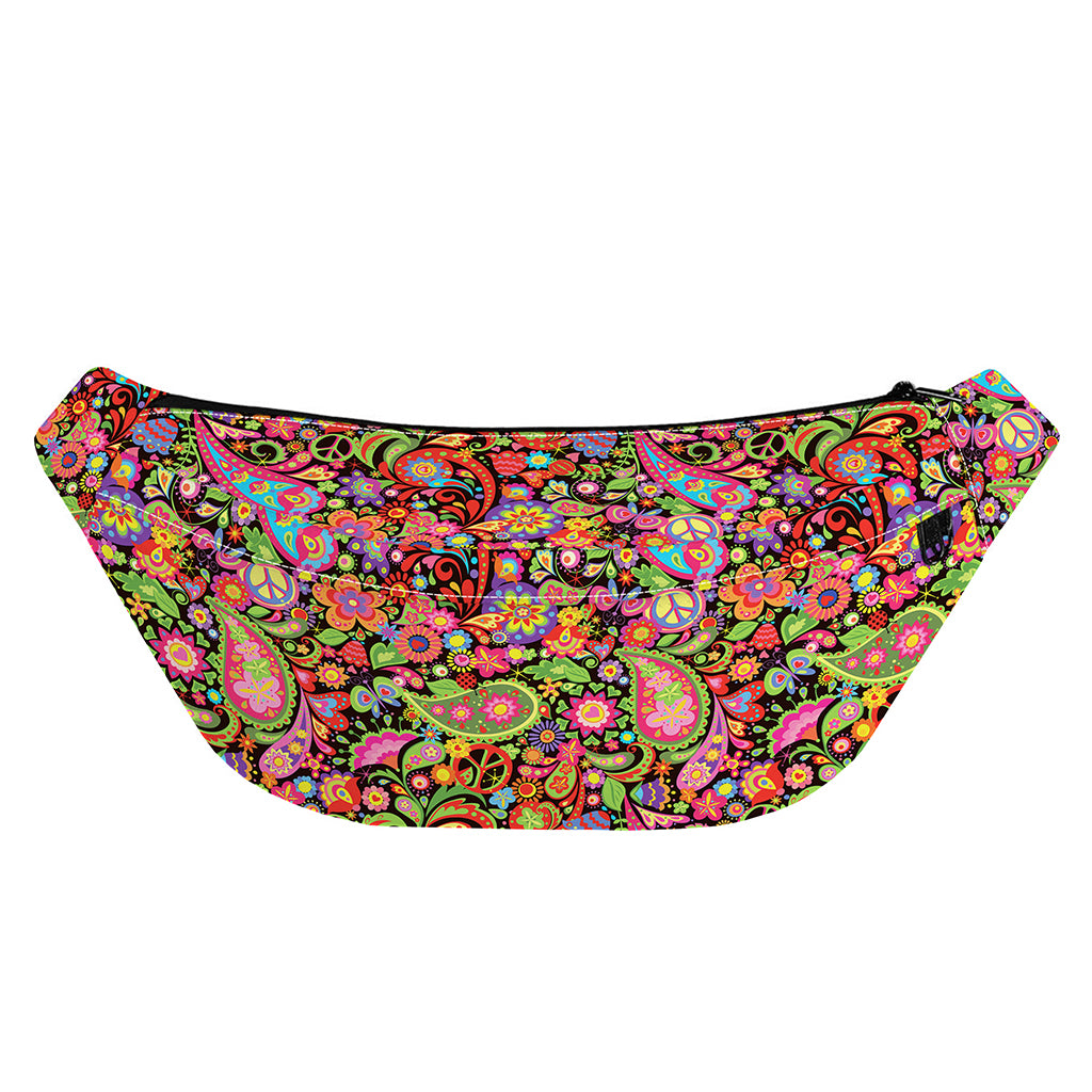 Colorful Hippie Peace Signs Print Fanny Pack