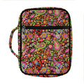 Colorful Hippie Peace Signs Print Front Pocket Bible Bag