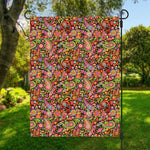 Colorful Hippie Peace Signs Print Garden Flag