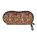 Colorful Hippie Peace Signs Print Glasses Case