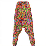 Colorful Hippie Peace Signs Print Hammer Pants