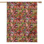 Colorful Hippie Peace Signs Print House Flag