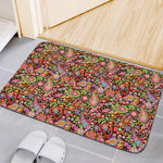 Colorful Hippie Peace Signs Print Indoor Door Mat