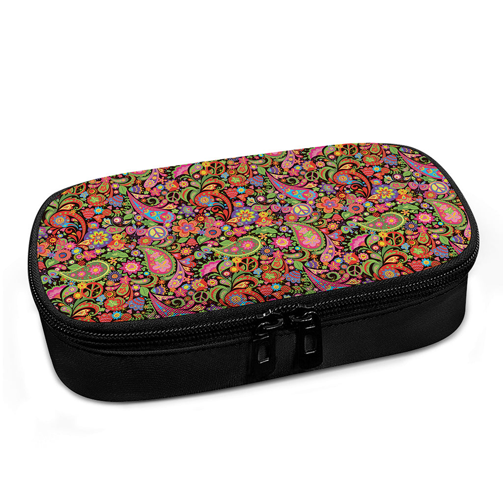 Colorful Hippie Peace Signs Print Insulin Cooler Travel Case