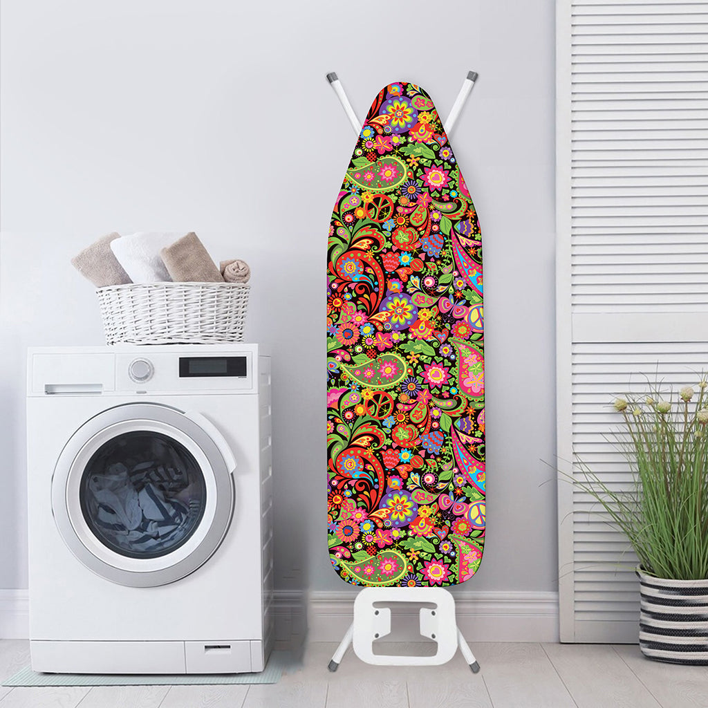 Colorful Hippie Peace Signs Print Ironing Board Cover