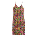 Colorful Hippie Peace Signs Print Jersey Midi Cami Dress
