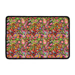 Colorful Hippie Peace Signs Print Kitchen Mat