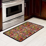 Colorful Hippie Peace Signs Print Kitchen Mat
