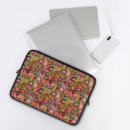 Colorful Hippie Peace Signs Print Laptop Sleeve