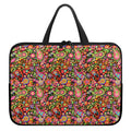 Colorful Hippie Peace Signs Print Laptop Sleeve With Handle