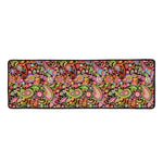 Colorful Hippie Peace Signs Print Long Kitchen Mat
