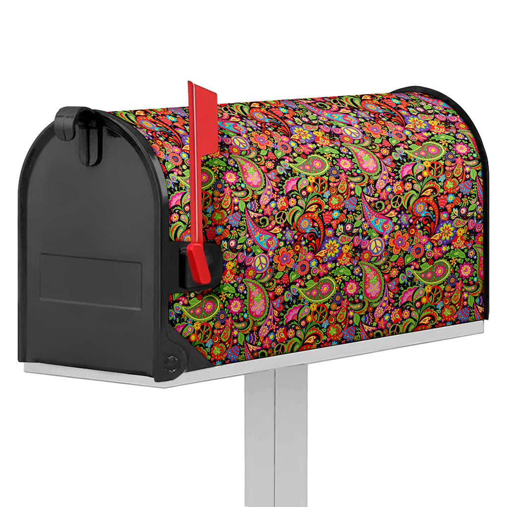 Colorful Hippie Peace Signs Print Mailbox Cover