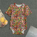 Colorful Hippie Peace Signs Print Men's Bodysuit