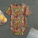 Colorful Hippie Peace Signs Print Men's Bodysuit