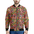 Colorful Hippie Peace Signs Print Men's Bomber Jacket