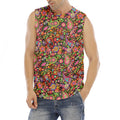 Colorful Hippie Peace Signs Print Men's Fitness Tank Top